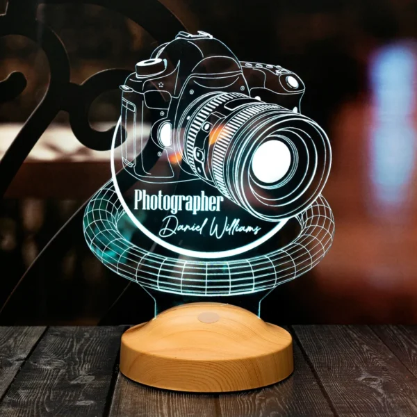 Cadou Personalizat Lampă 3D în formă de Camera Fotografica pentru Fotografi pentru Iluminarea Camera