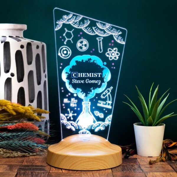 Cadou Personalizat Lampă 3D pentru Iubitorii de Chimie pentru Iluminarea Cameră