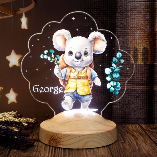 Cadou Personalizat Lampă 3D în formă de Koala Drăguț Cartoonic pentru Iluminarea Cameră Copii