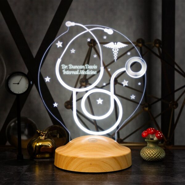 Lampă Personalizată 3D în formă de Stetoscop pentru Medici
