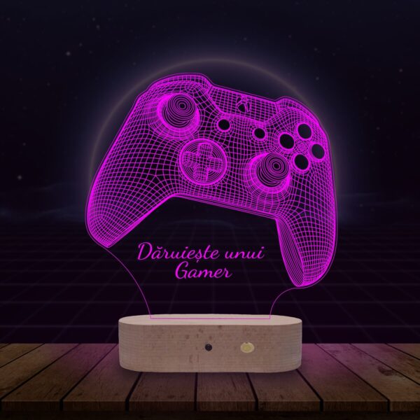 Lampă Personalizată 3D în formă de Consolă de Gaming