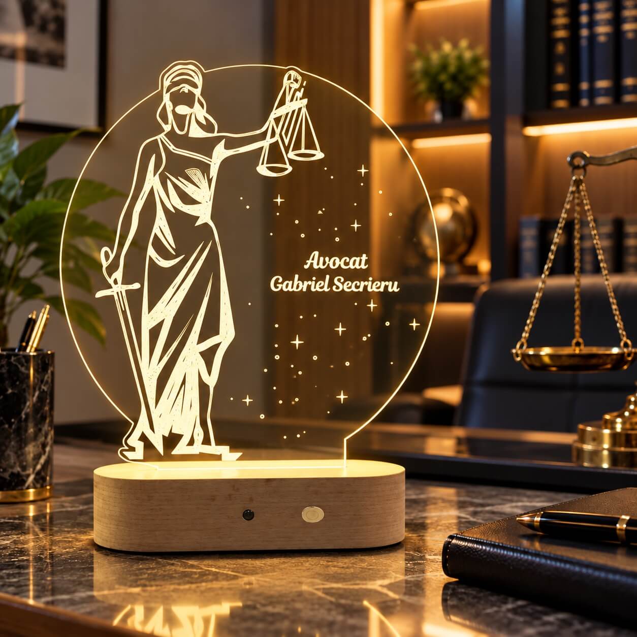 Golden Lady Justice Lawyer’s Lamp