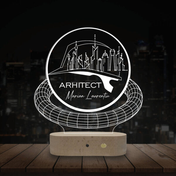 Lampă 3D Personalizată pentru Arhitecți și Profesioniști din Construcții
