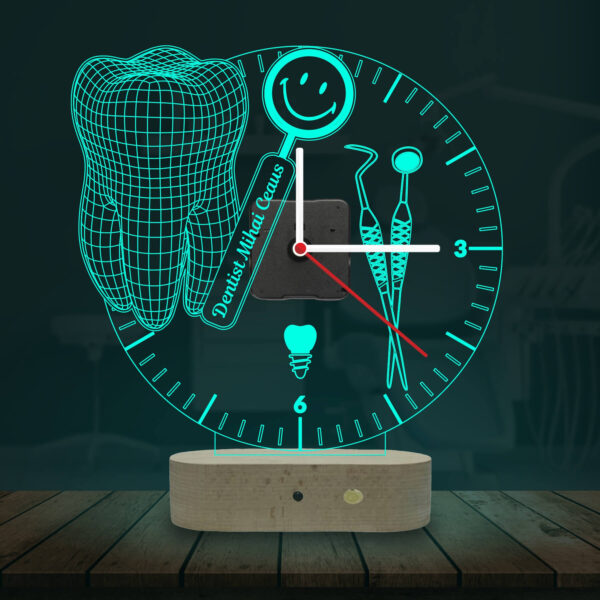 Ceas Personalizat 3D în formă de Dinte pentru Dentiști/ Stomalogi