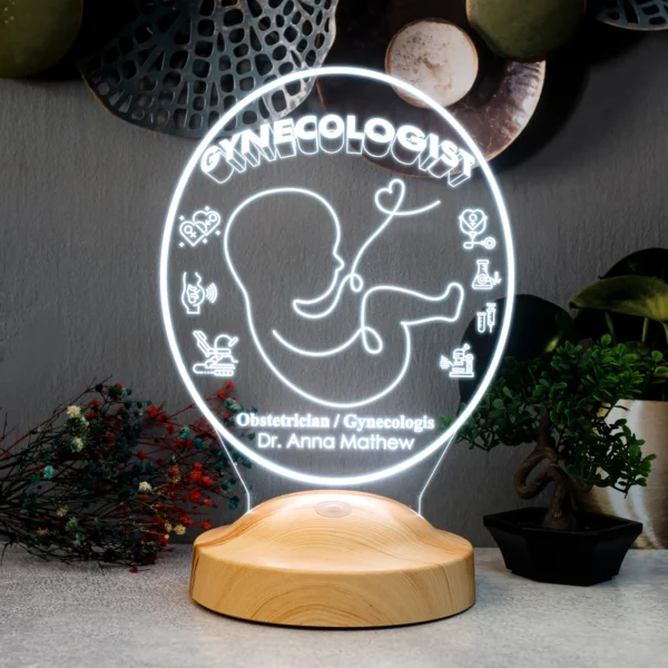 Cadou Personalizat Lampă 3D pentru Ginecologii și Doctori Specialiști