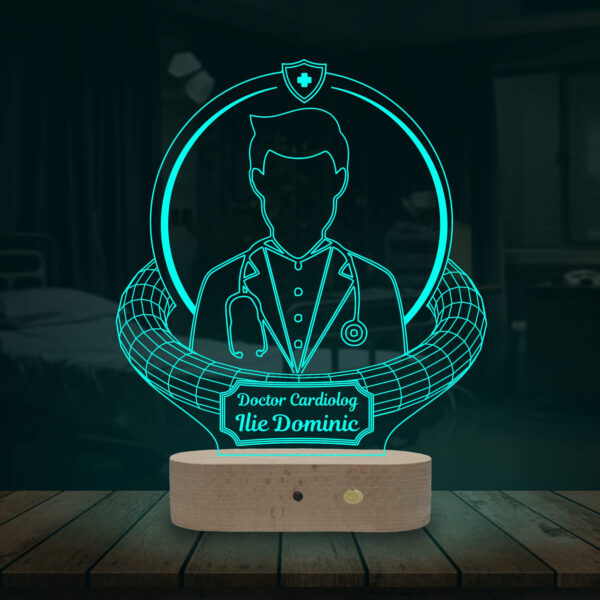 Lampă 3D Personalizată pentru Medici și Profesioniști din Domeniul Medical