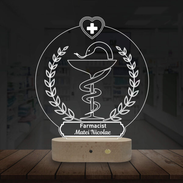 Lampă 3D Personalizată pentru Farmaciști și Lucrătorii în Domeniul Medical