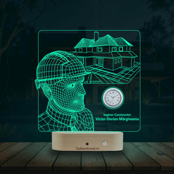 Ceas Personalizat 3D Personalizată pentru Ingineri Constructori