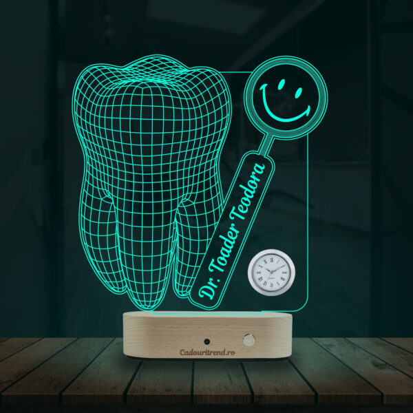 Ceas Personalizat 3D Personalizată în formă de Dinte pentru Dentiști V2