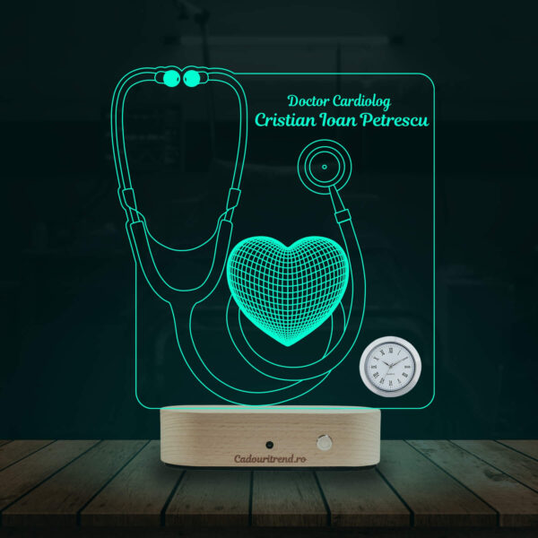 Ceas Personalizat 3D Personalizată în formă de Stetoscop pentru Medici Doctori și Profesioniști în domeniul medical