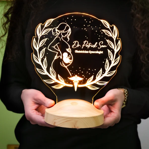 Cadou Personalizat Lampă 3D pentru Medici Obstetricieni și Ginecologi