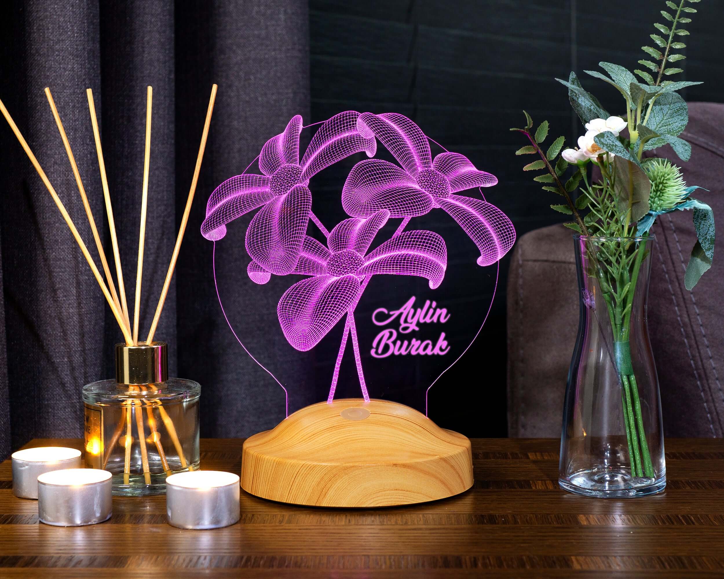 Buchet-de-Crini-1.jpg Lampă 3D personalizată buchet de Crini – vedere de ansamblu